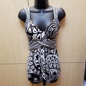 Anthropologie | C. Keer Graphic Black & White top